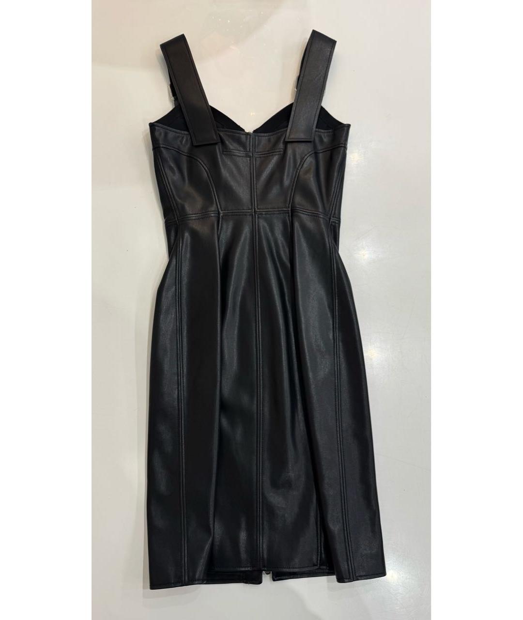 GIVENCHY Черное кожаное повседневное платье, фото 4
