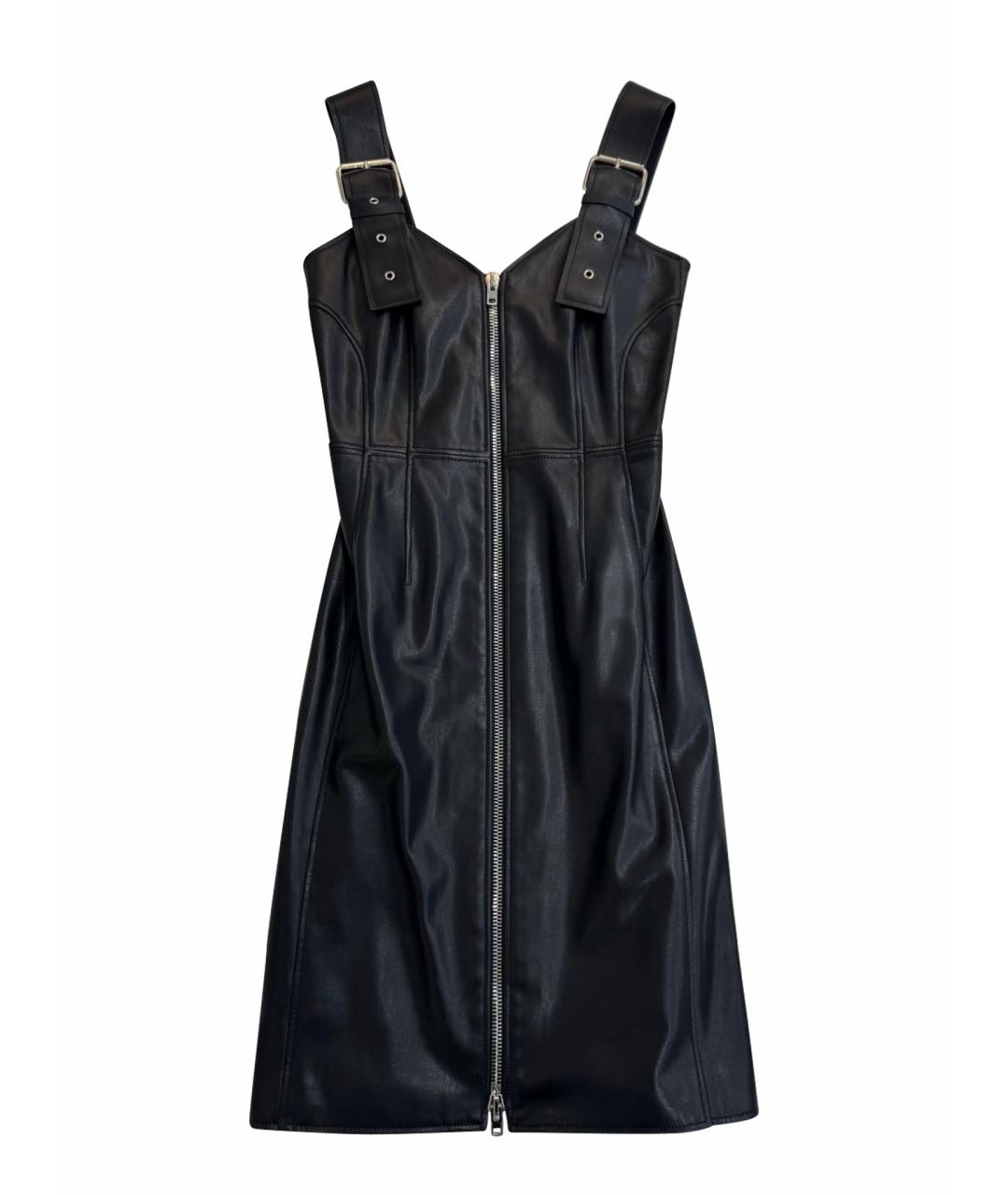 GIVENCHY Черное кожаное повседневное платье, фото 1