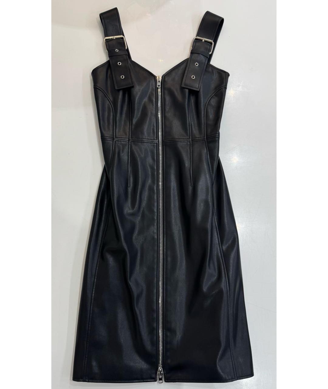 GIVENCHY Черное кожаное повседневное платье, фото 5