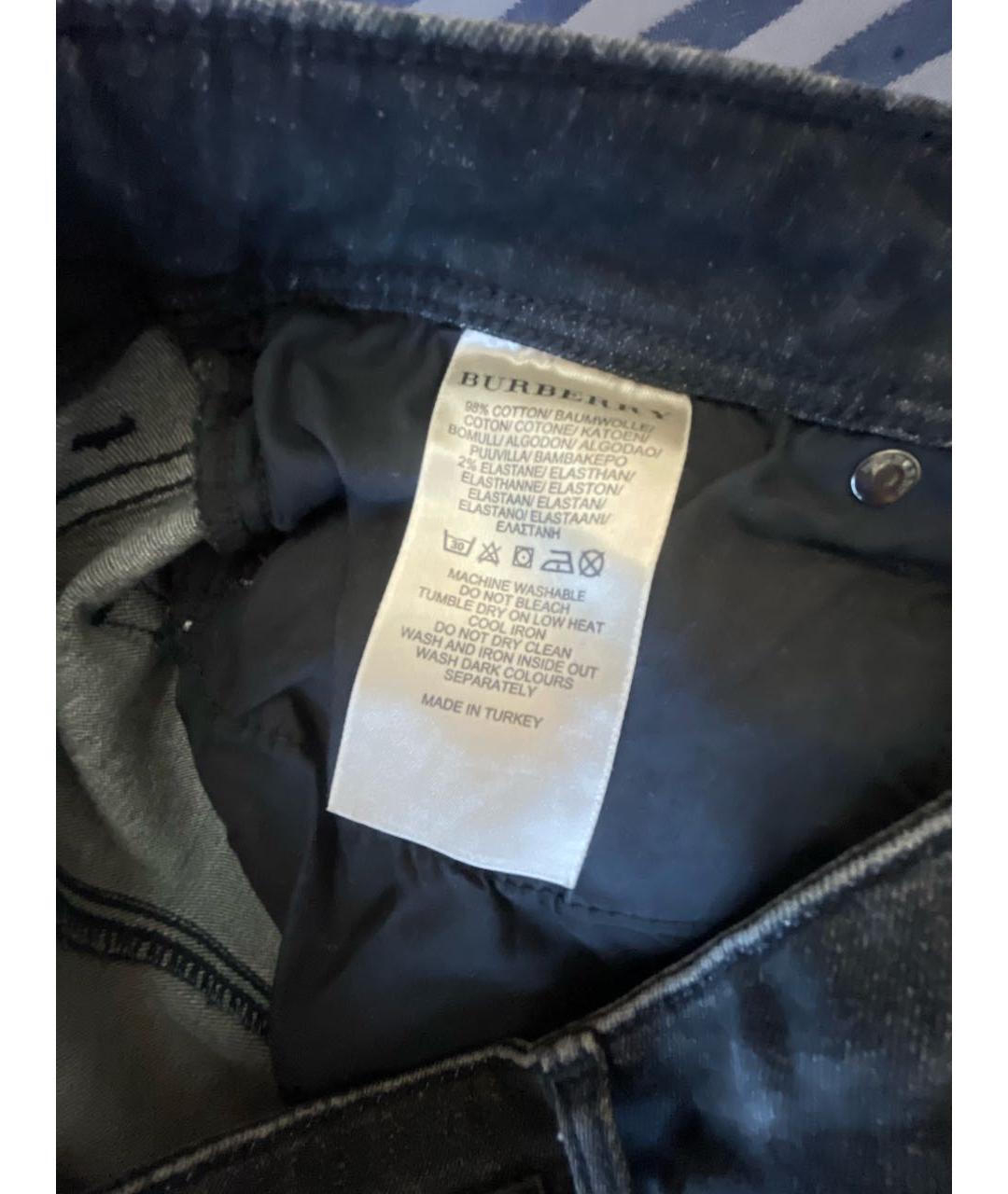 BURBERRY Черная деним юбка мини, фото 5