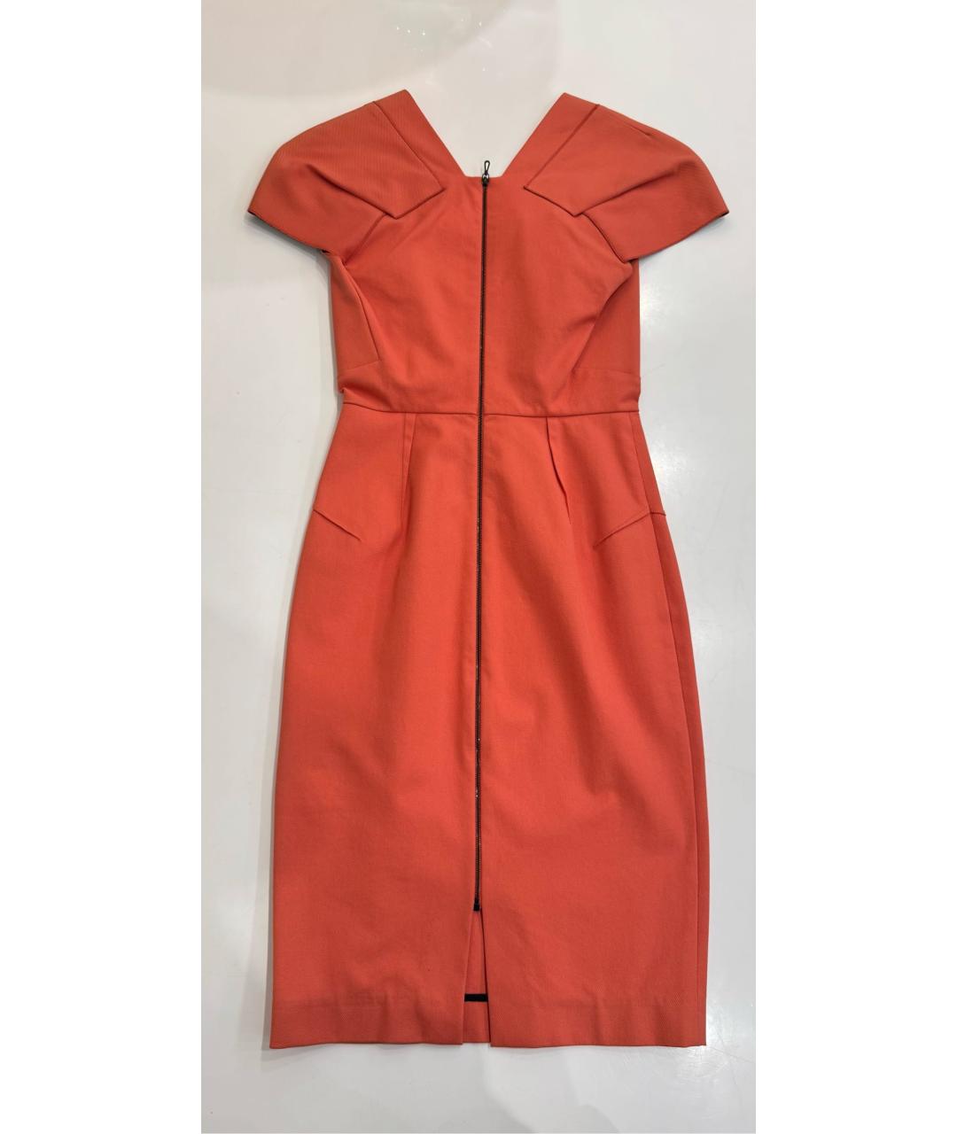 ROLAND MOURET Оранжевое повседневное платье, фото 2