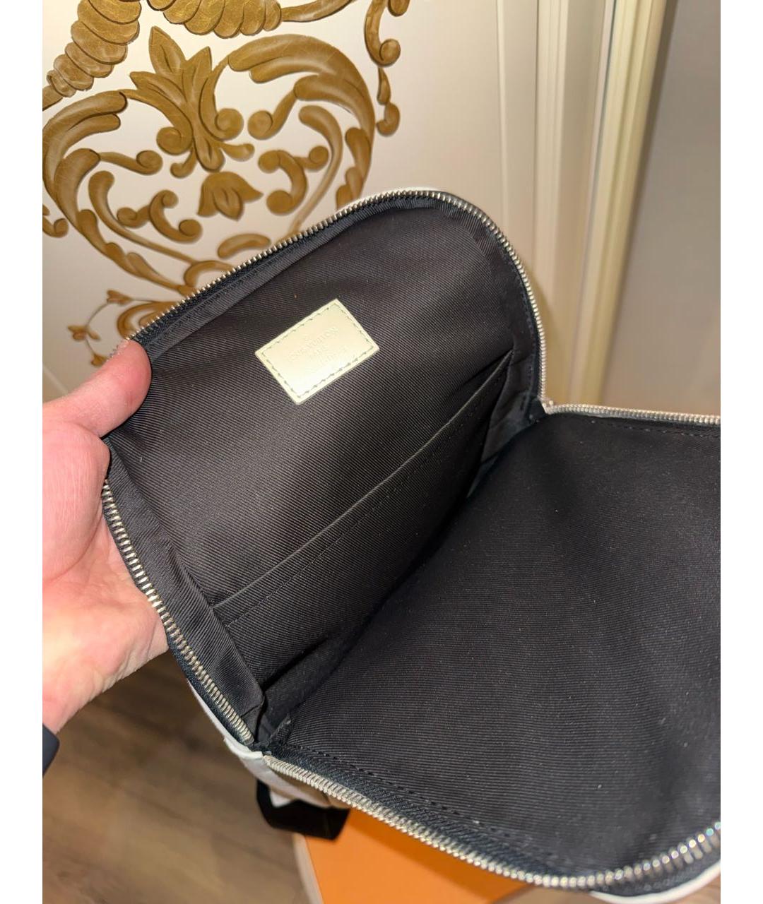 LOUIS VUITTON Белая кожаная сумка на плечо, фото 8