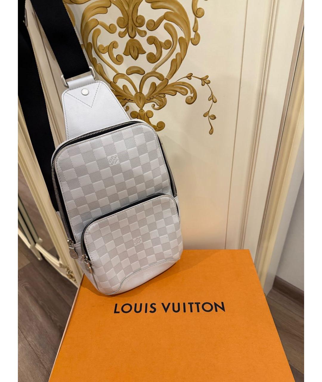 LOUIS VUITTON Белая кожаная сумка на плечо, фото 2
