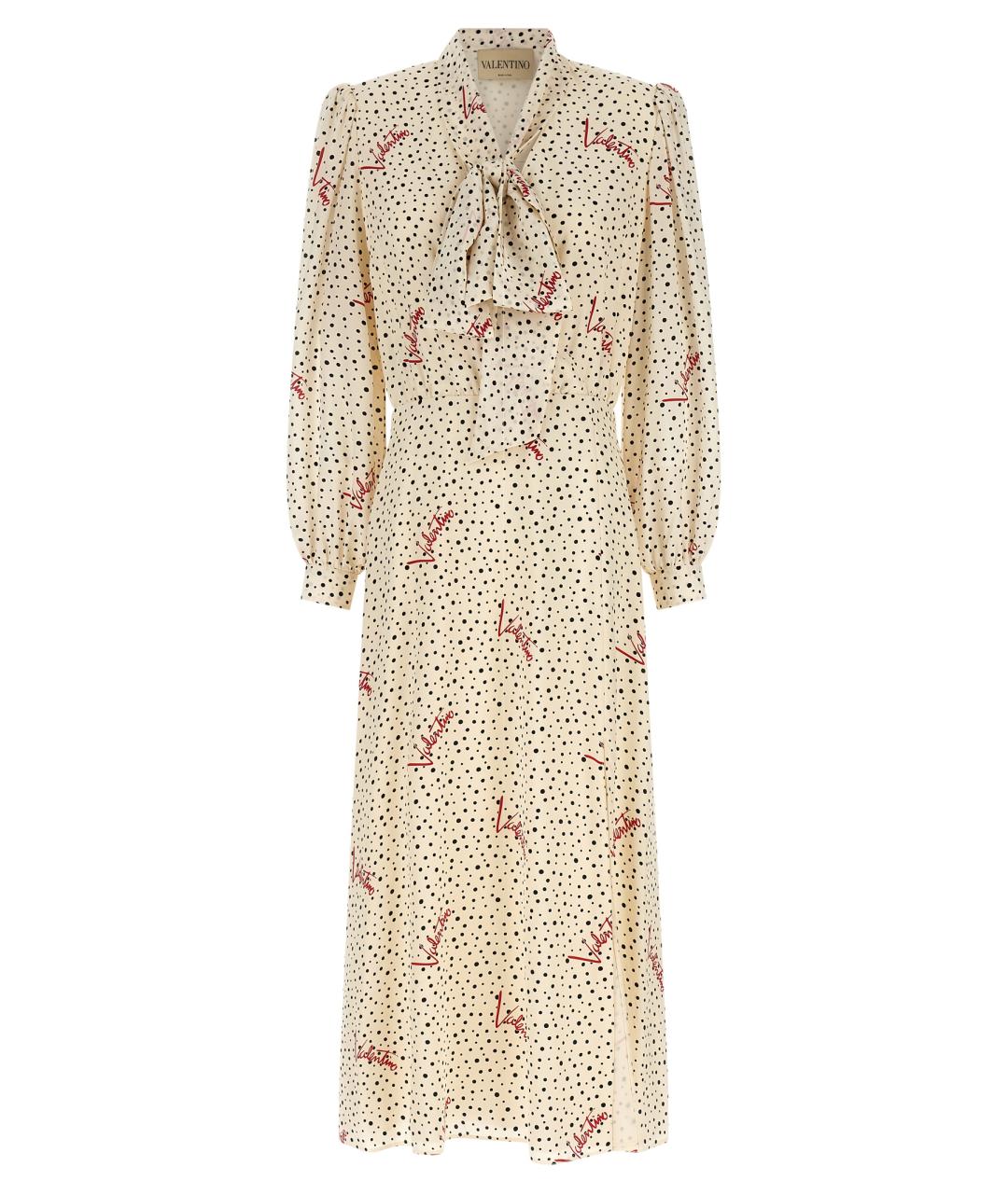 VALENTINO Мульти шелковое коктейльное платье, фото 1