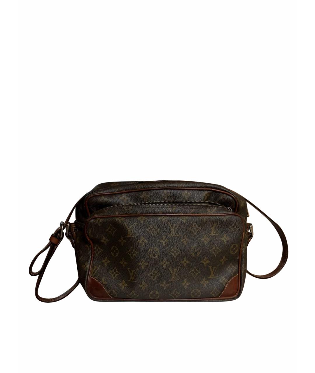 LOUIS VUITTON Коричневая кожаная сумка на плечо, фото 1