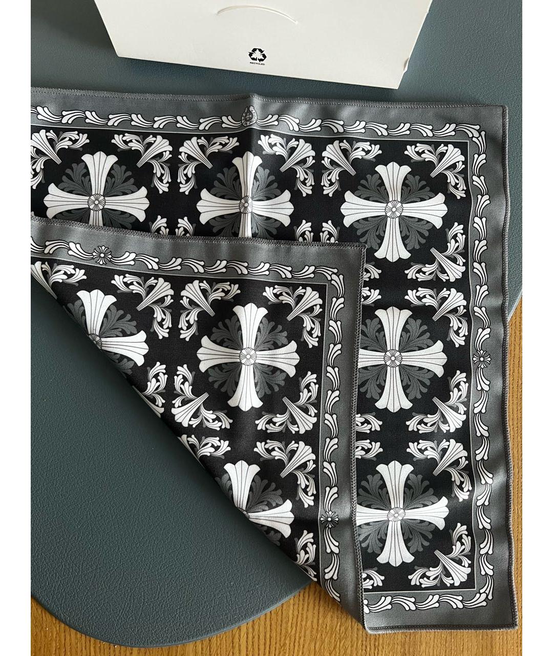 CHROME HEARTS Черный хлопковый платок, фото 6