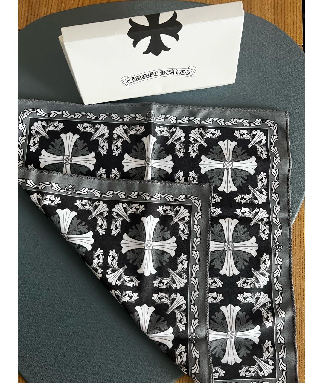 CHROME HEARTS Черный хлопковый платок, фото 4
