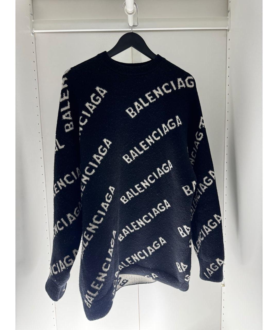 BALENCIAGA Черный шерстяной джемпер / свитер, фото 6