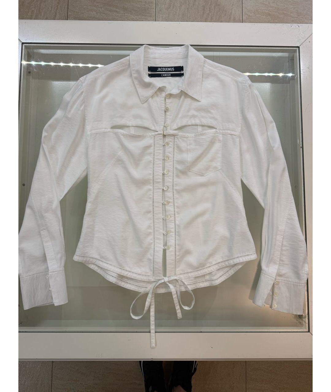 JACQUEMUS Белая вискозная рубашка, фото 9