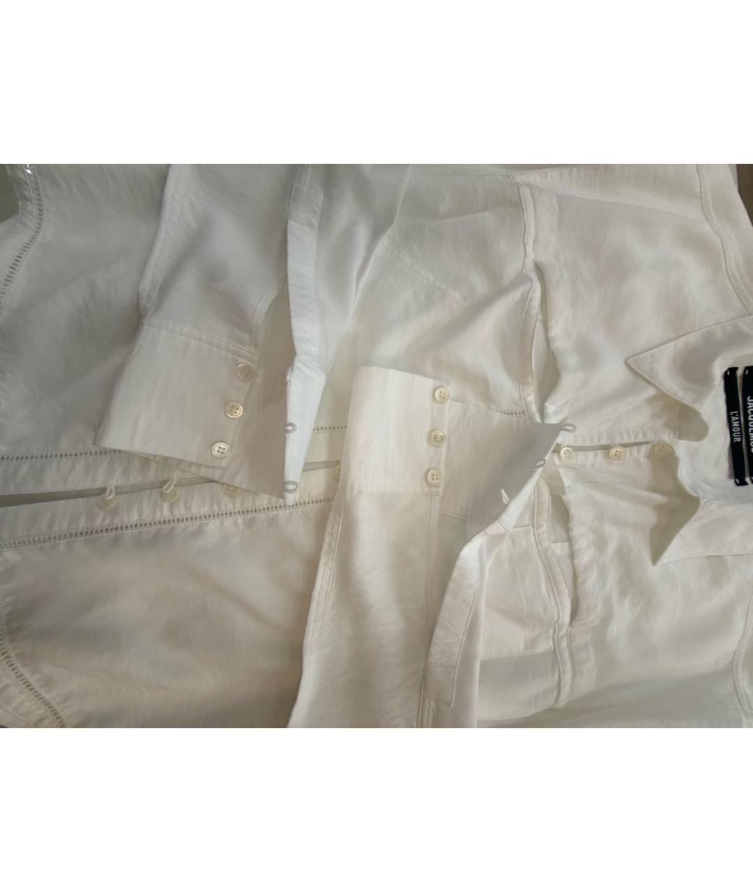 JACQUEMUS Белая вискозная рубашка, фото 4