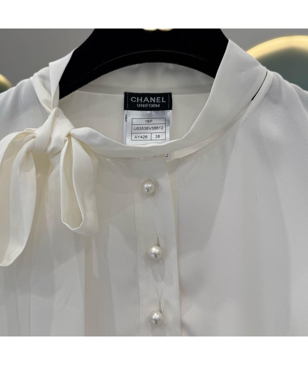 CHANEL Белая полиэстеровая блузы, фото 2
