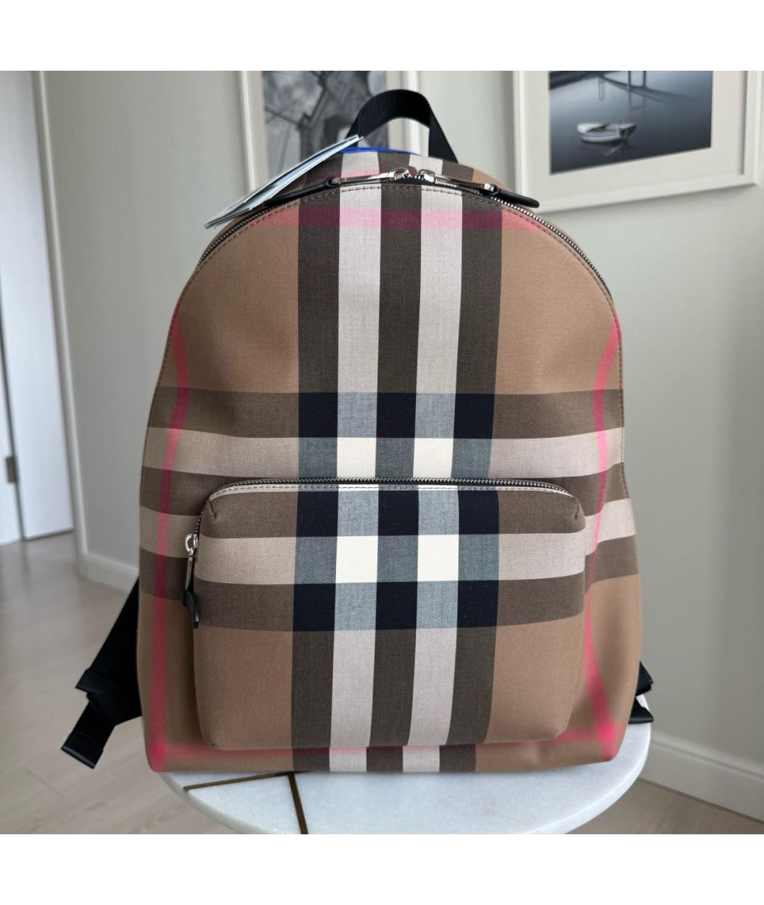 BURBERRY Коричневый тканевый рюкзак, фото 3