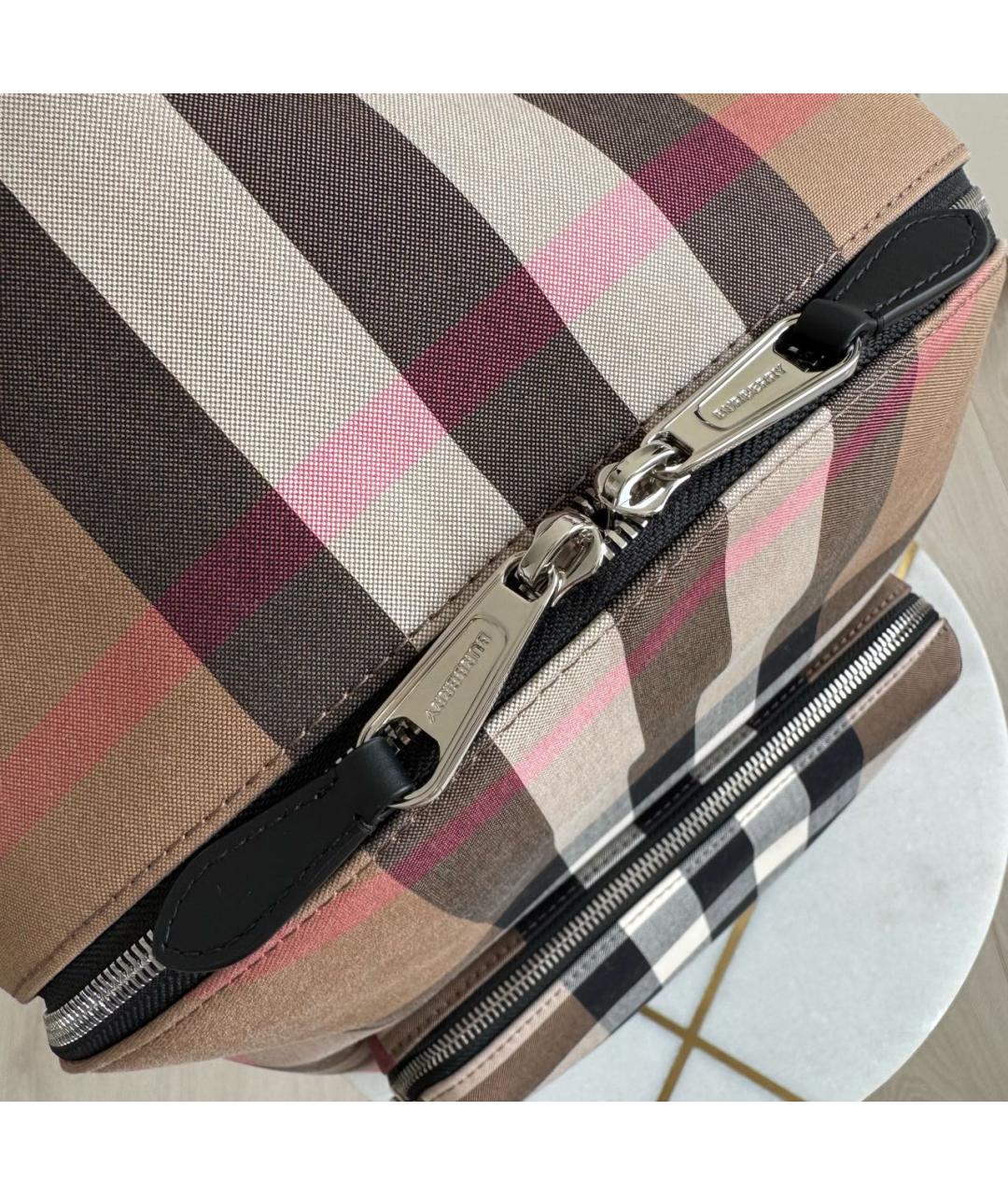 BURBERRY Коричневый тканевый рюкзак, фото 8