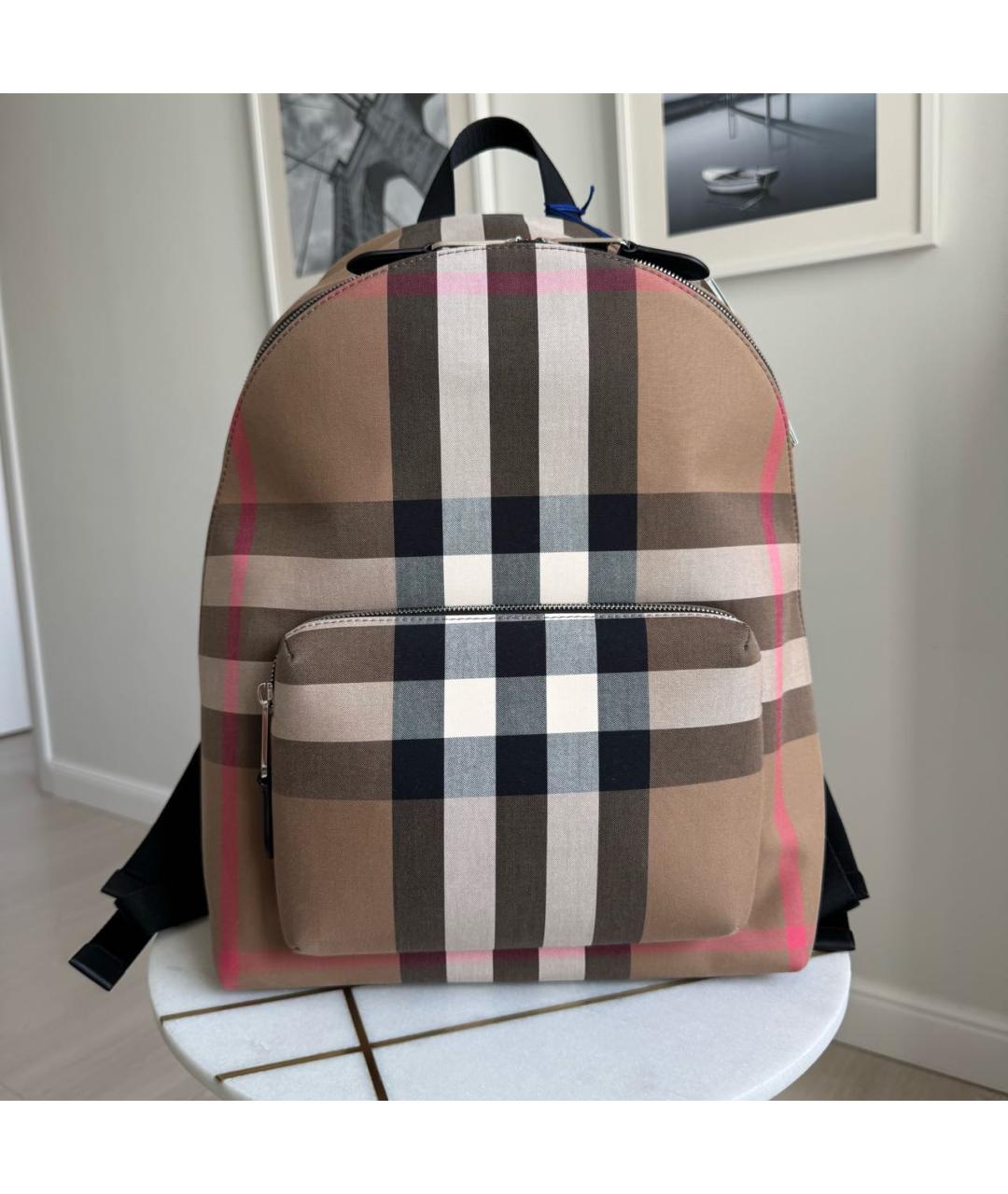 BURBERRY Коричневый тканевый рюкзак, фото 9