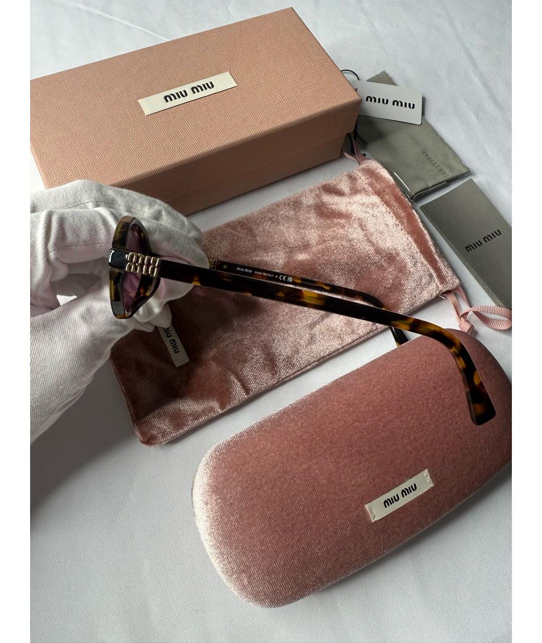 MIU MIU Фиолетовые пластиковые солнцезащитные очки, фото 4