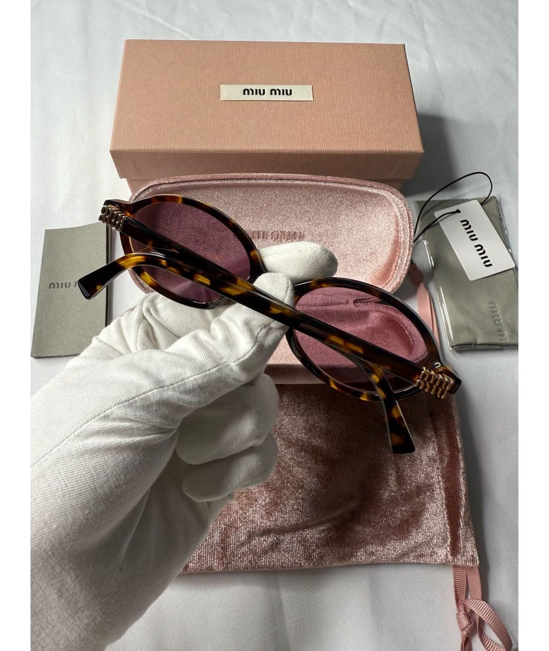 MIU MIU Фиолетовые пластиковые солнцезащитные очки, фото 7
