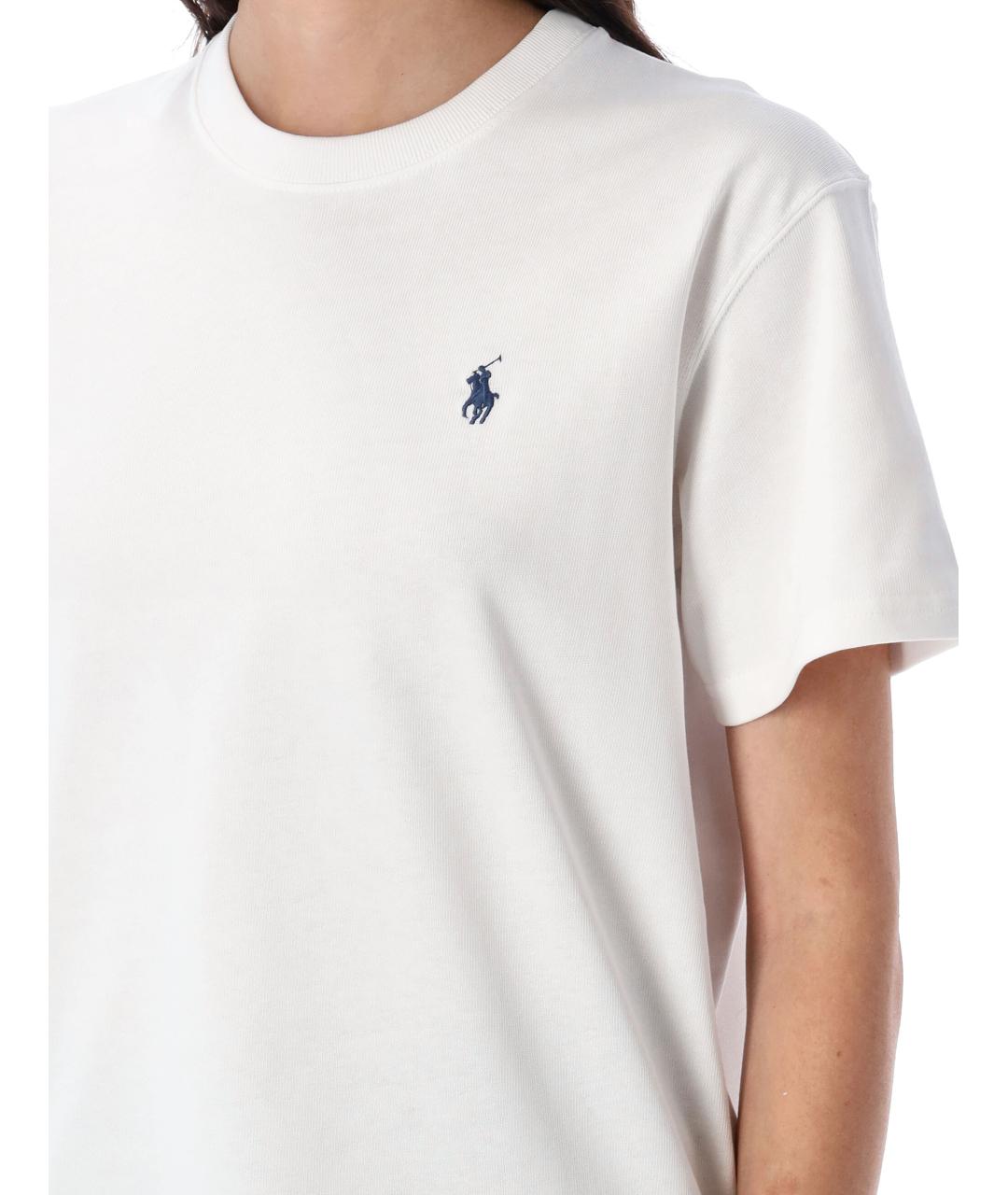 POLO RALPH LAUREN Белая хлопковая футболка, фото 3