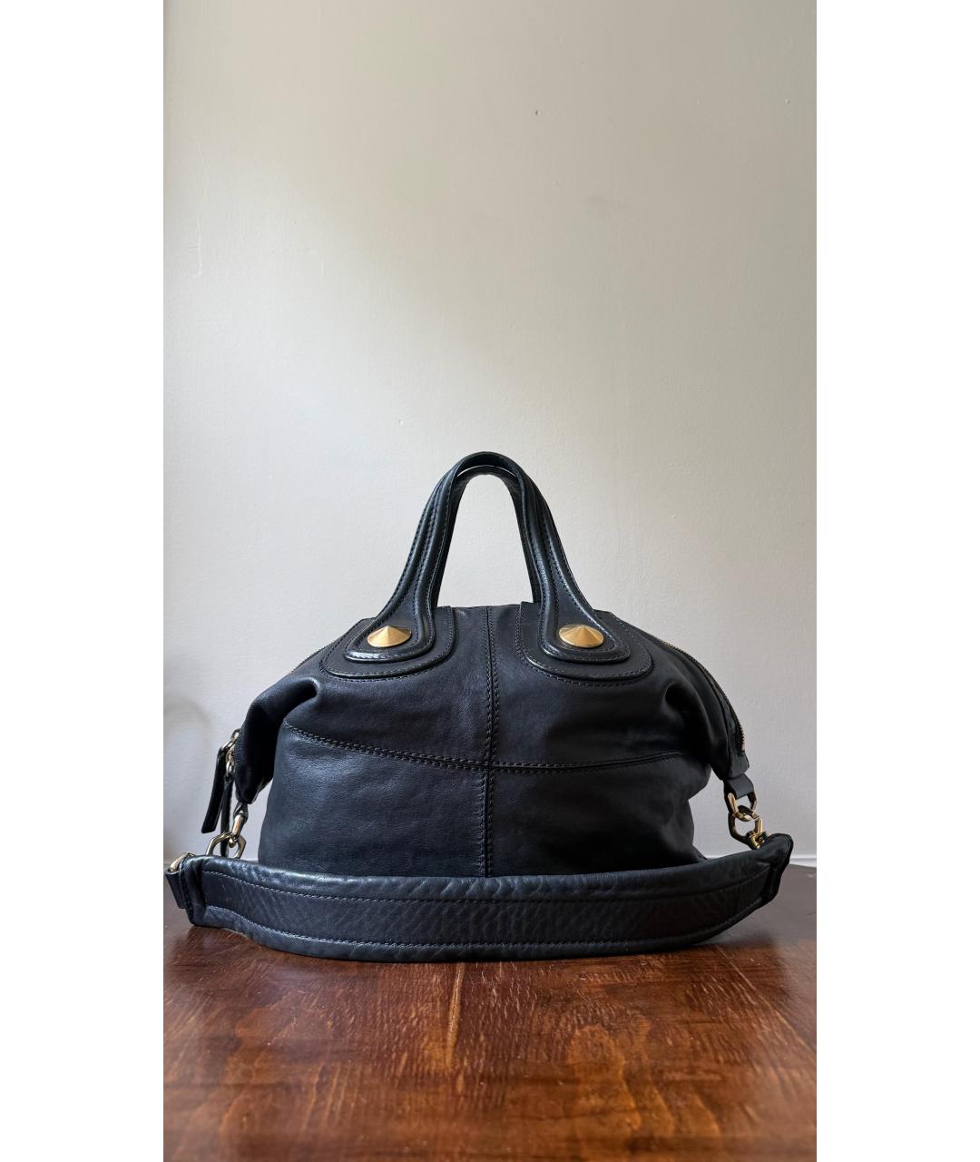 GIVENCHY Черная кожаная сумка тоут, фото 2