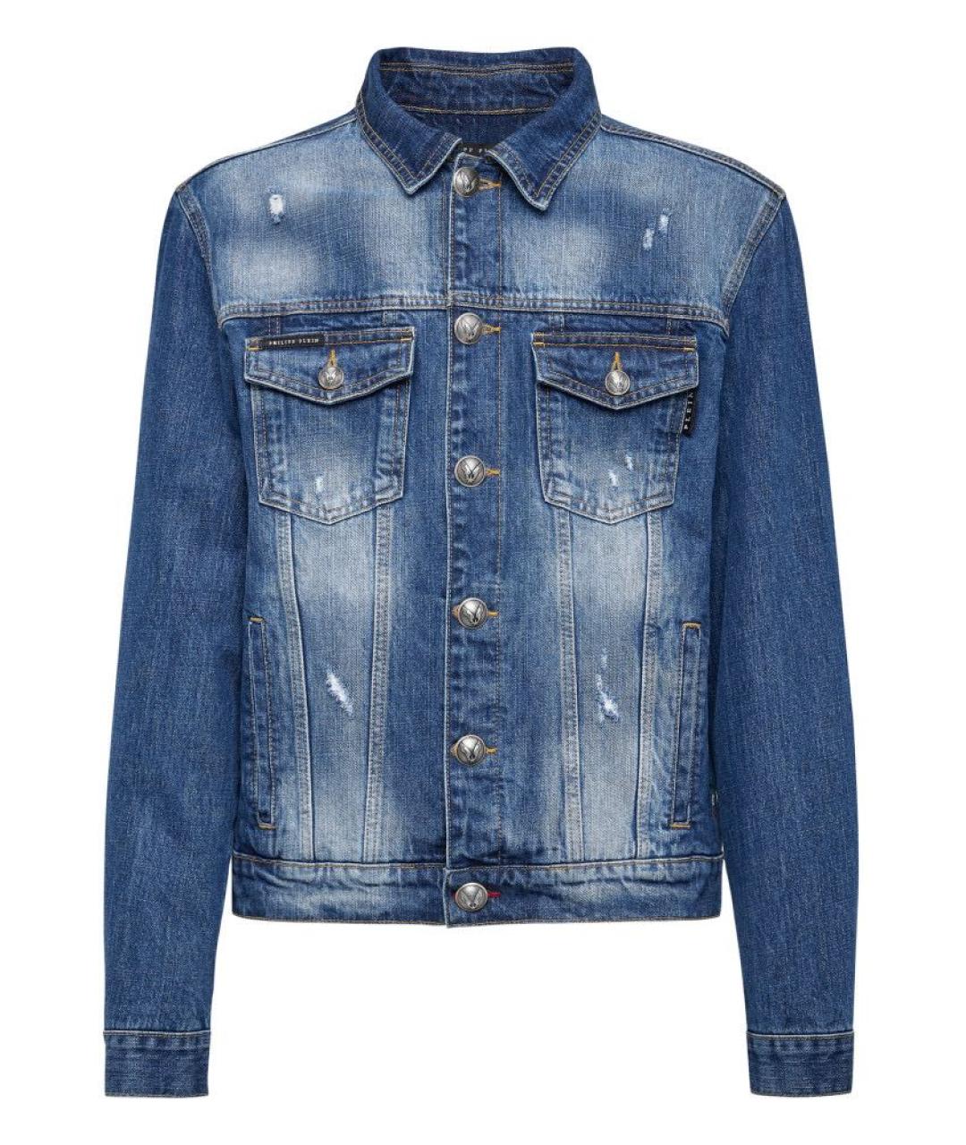 PHILIPP PLEIN Синяя хлопковая куртка, фото 1
