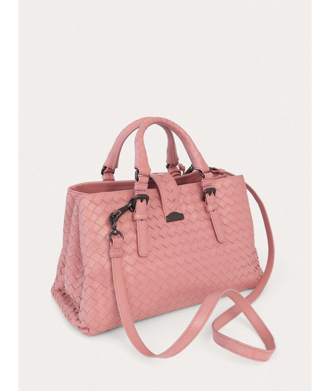 BOTTEGA VENETA Розовая кожаная сумка тоут, фото 3