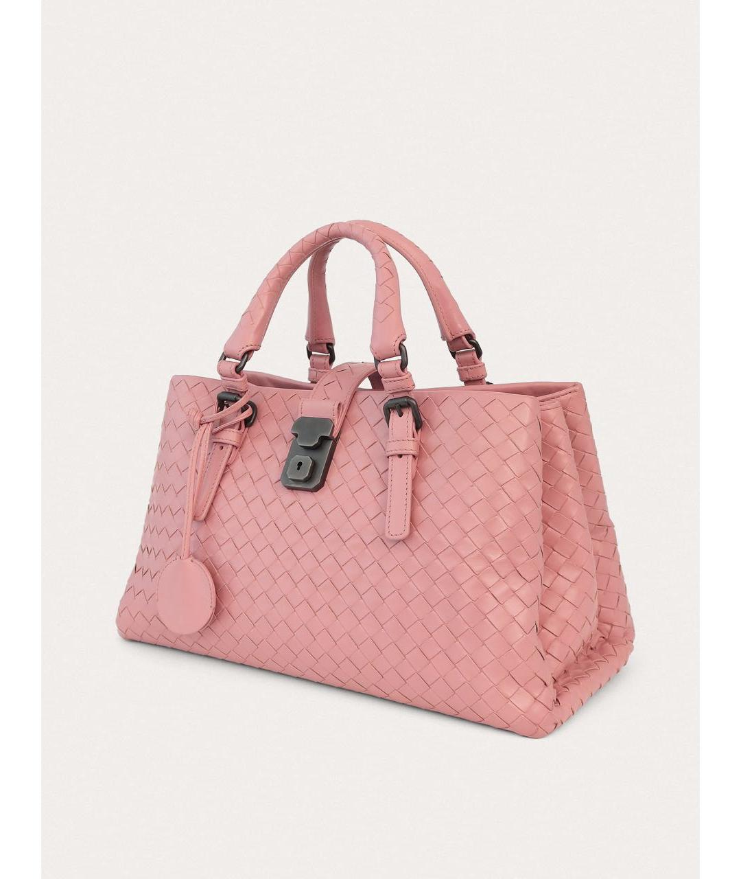BOTTEGA VENETA Розовая кожаная сумка тоут, фото 2
