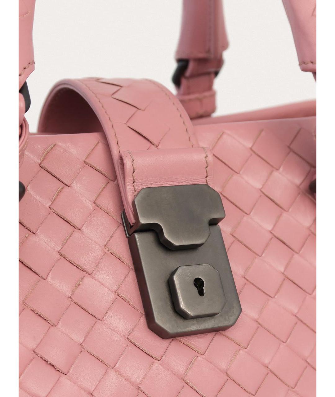 BOTTEGA VENETA Розовая кожаная сумка тоут, фото 8