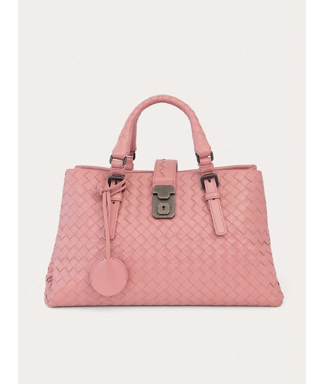 BOTTEGA VENETA Розовая кожаная сумка тоут, фото 9