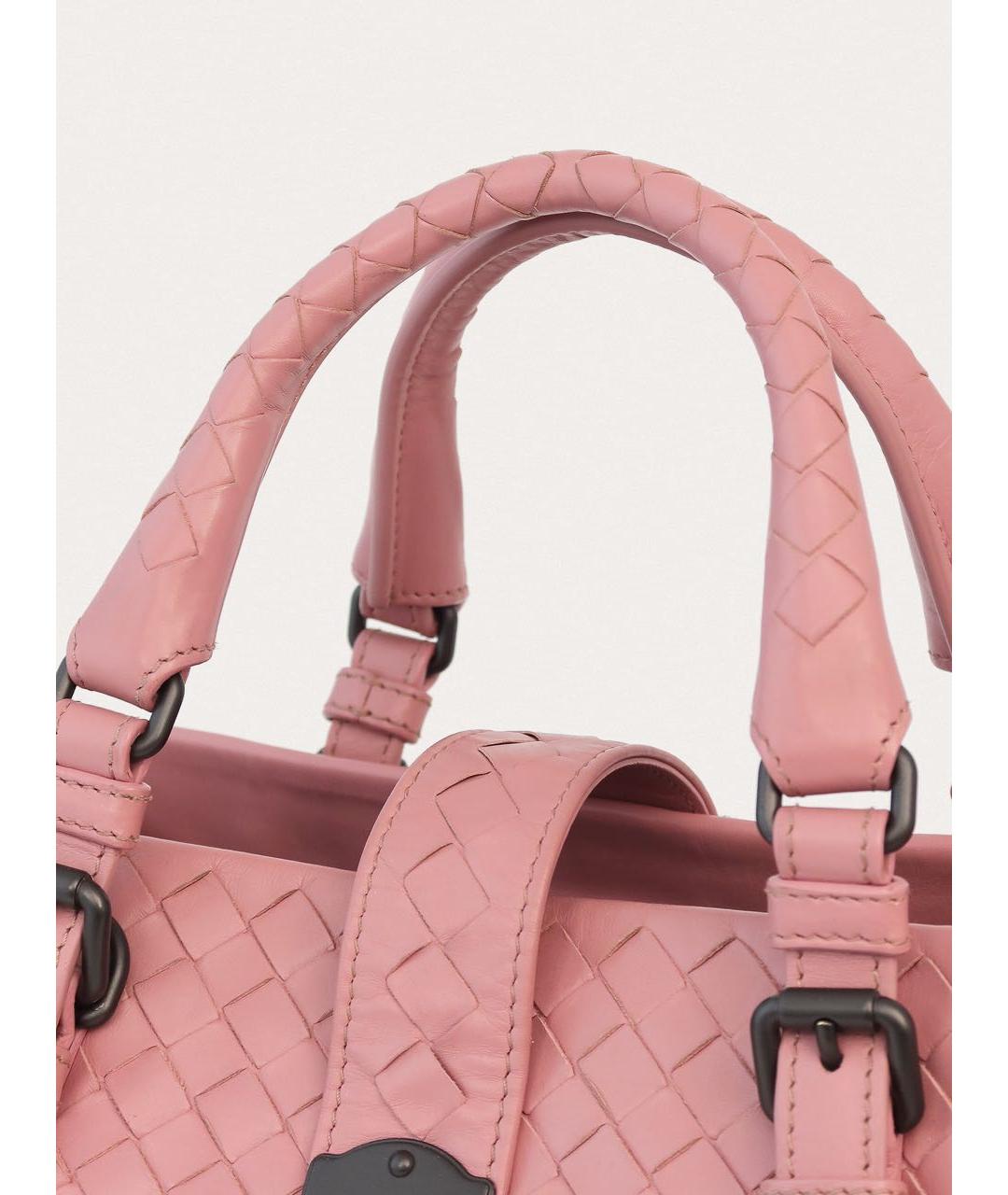 BOTTEGA VENETA Розовая кожаная сумка тоут, фото 7