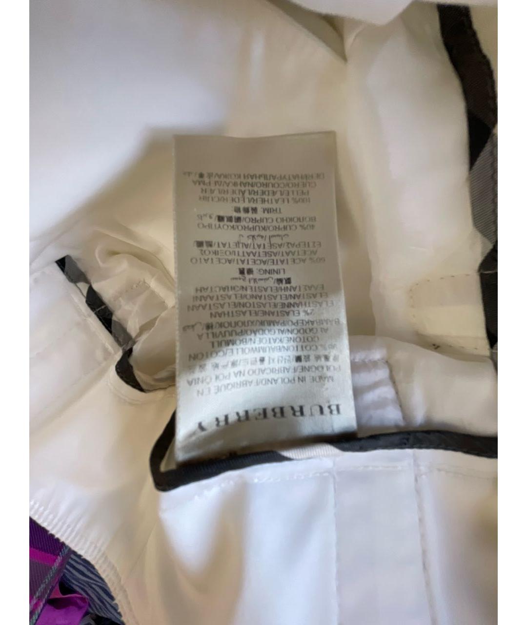 BURBERRY Белая хлопко-эластановая юбка миди, фото 7
