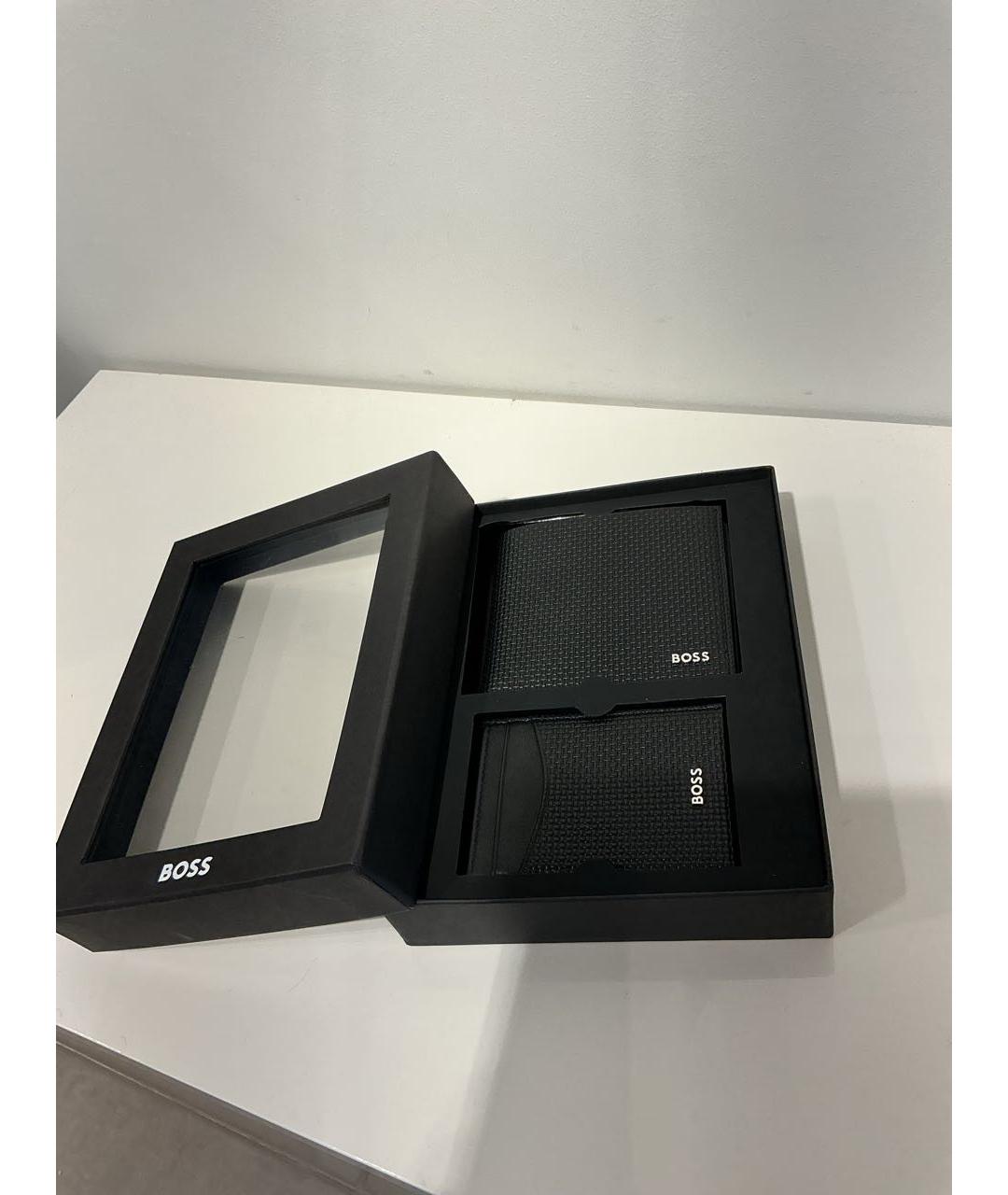 HUGO BOSS Черный кошелек из искусственной кожи, фото 2
