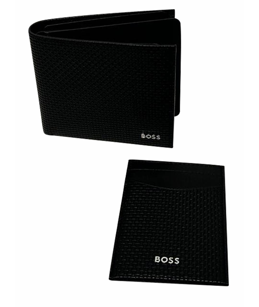 HUGO BOSS Черный кошелек из искусственной кожи, фото 1