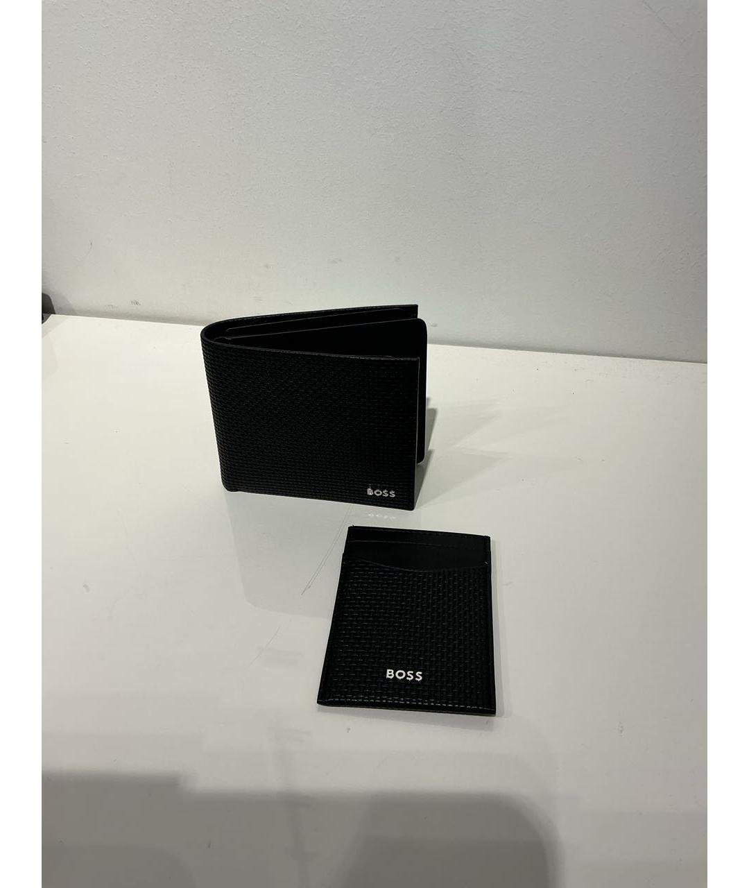 HUGO BOSS Черный кошелек из искусственной кожи, фото 4