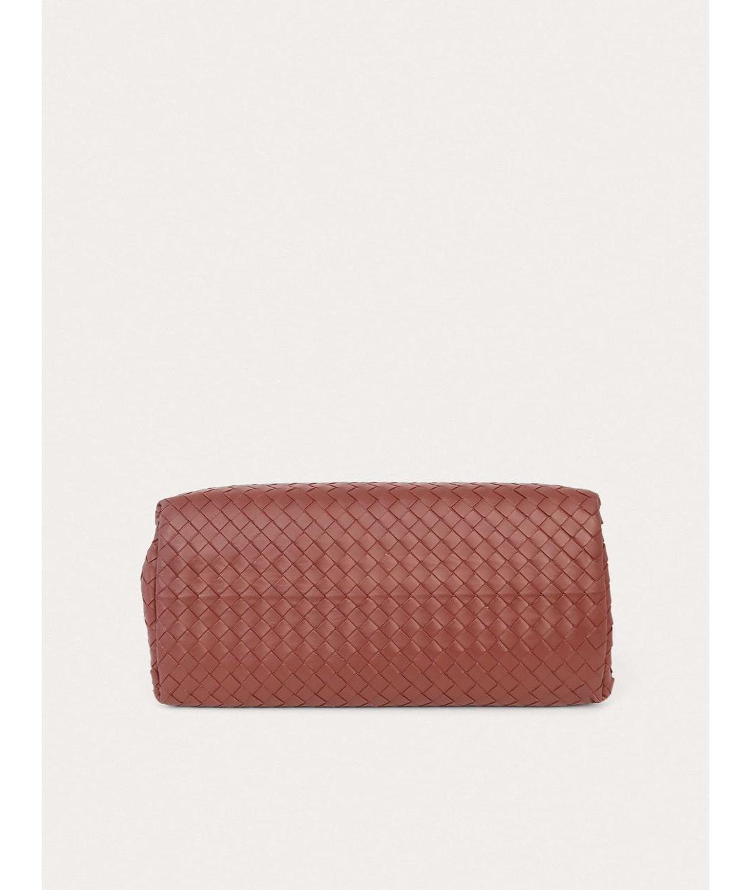BOTTEGA VENETA Бордовая кожаная сумка тоут, фото 5