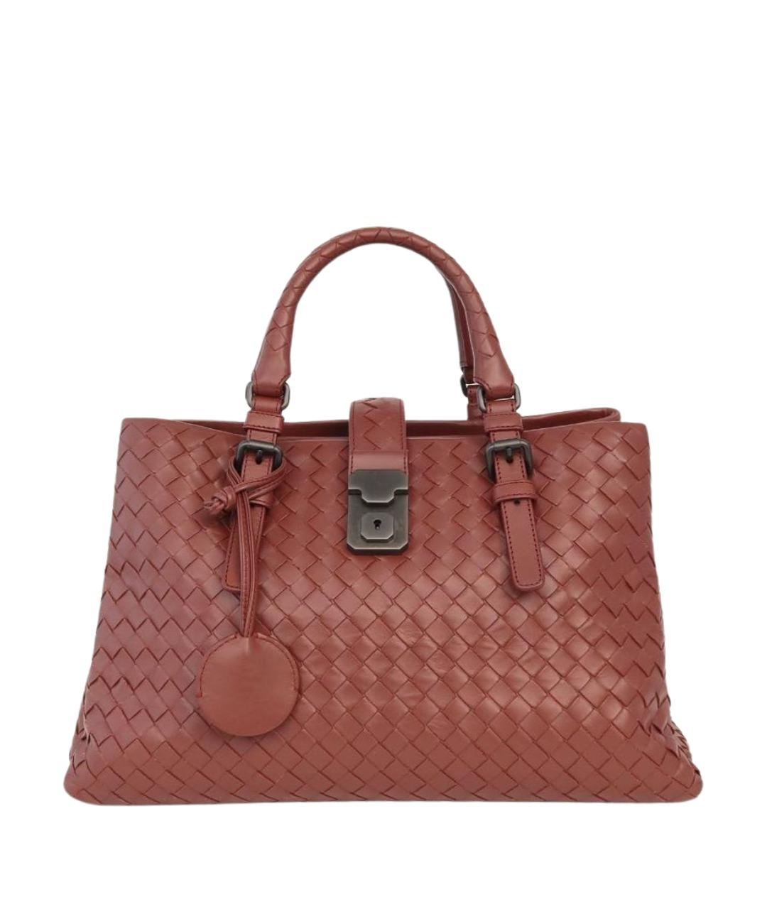 BOTTEGA VENETA Бордовая кожаная сумка тоут, фото 1