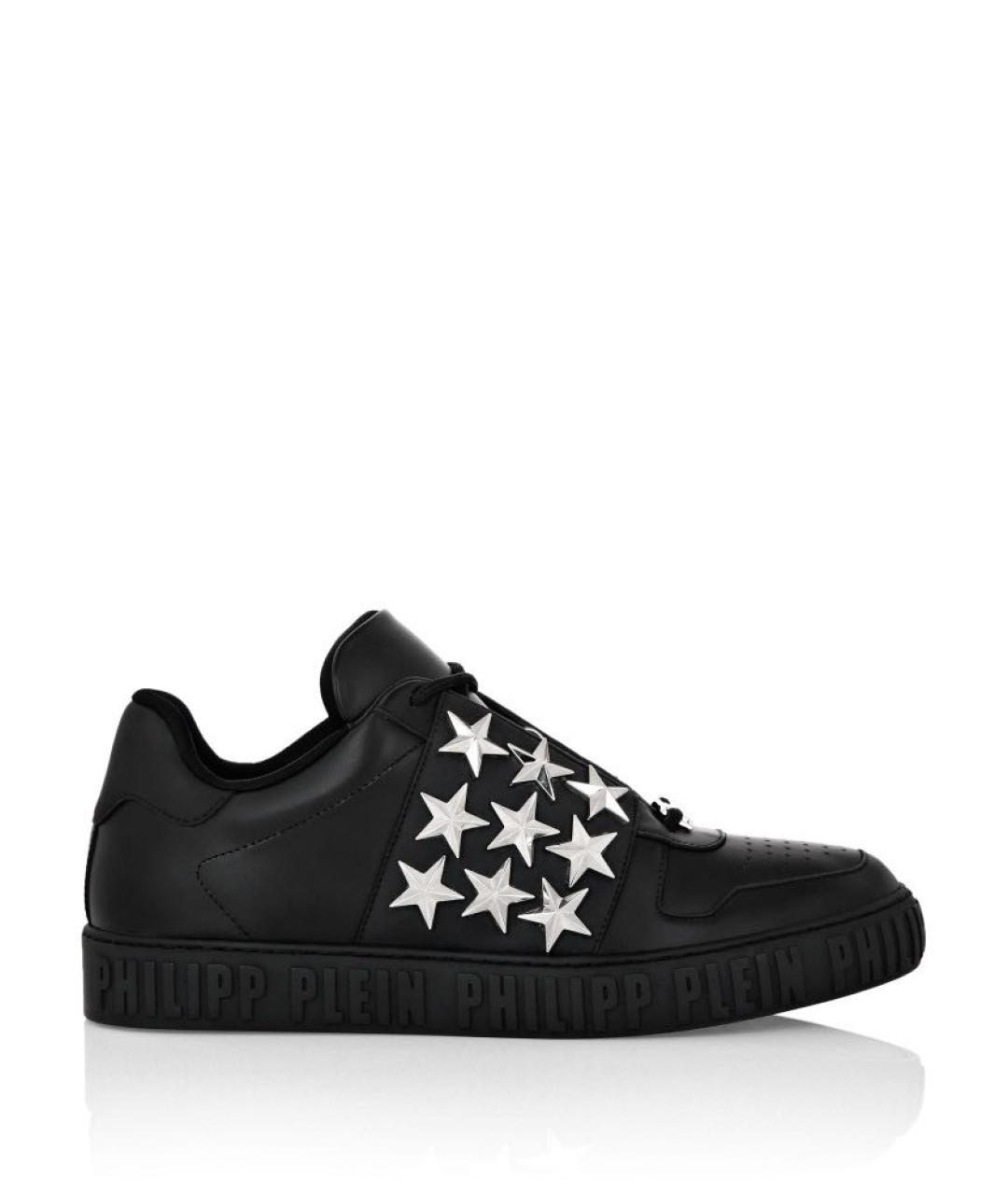 PHILIPP PLEIN Черные кожаные слипоны, фото 9