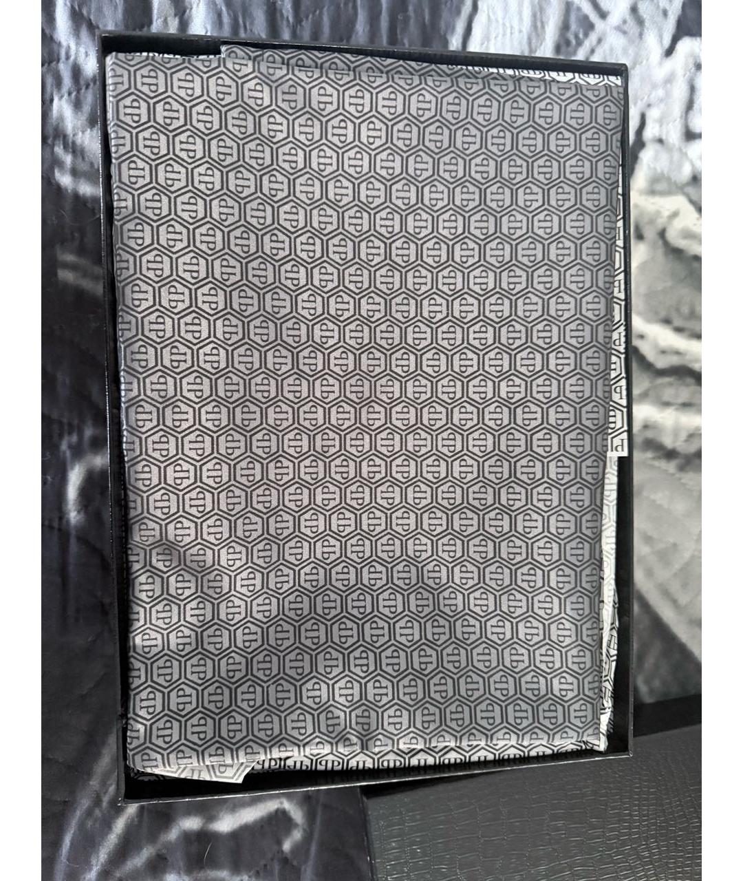 PHILIPP PLEIN Черные кожаные слипоны, фото 7