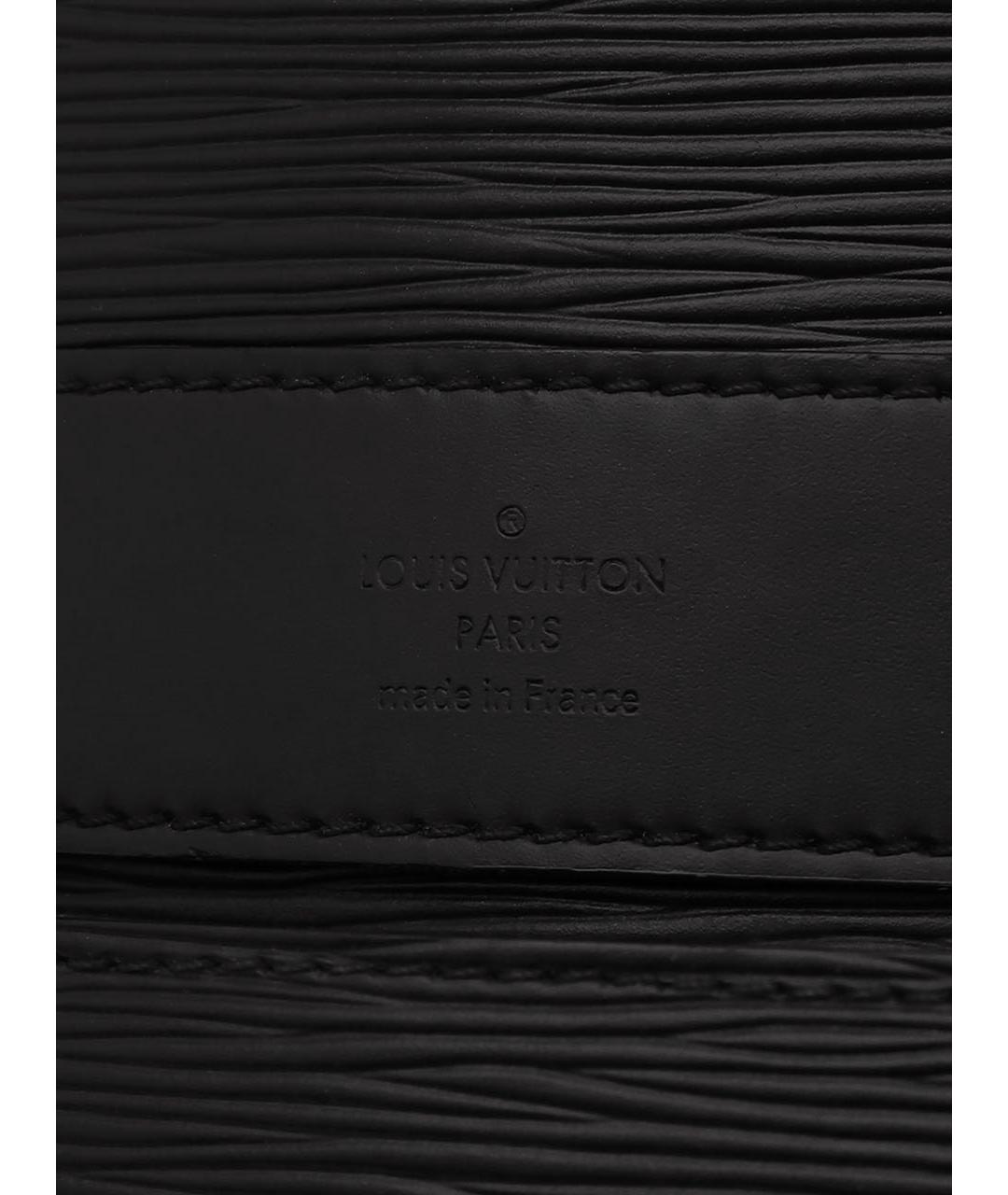 LOUIS VUITTON Черный кожаный портфель, фото 5