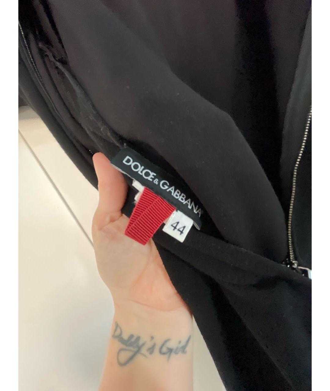 DOLCE&GABBANA Черное вискозное повседневное платье, фото 3