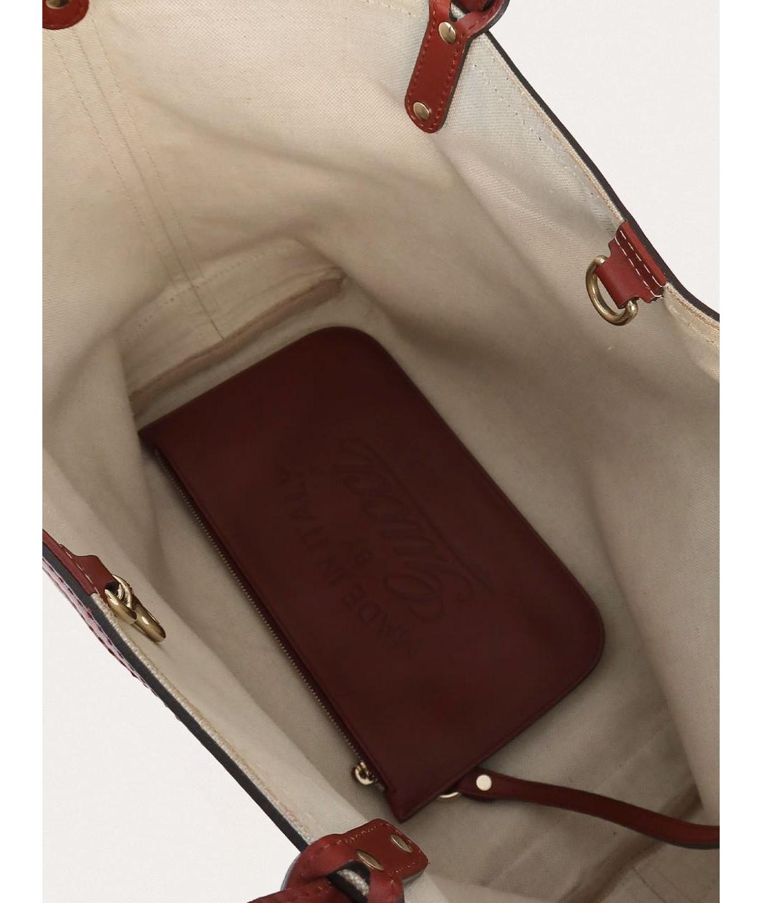GUCCI Коричневая тканевая сумка тоут, фото 4
