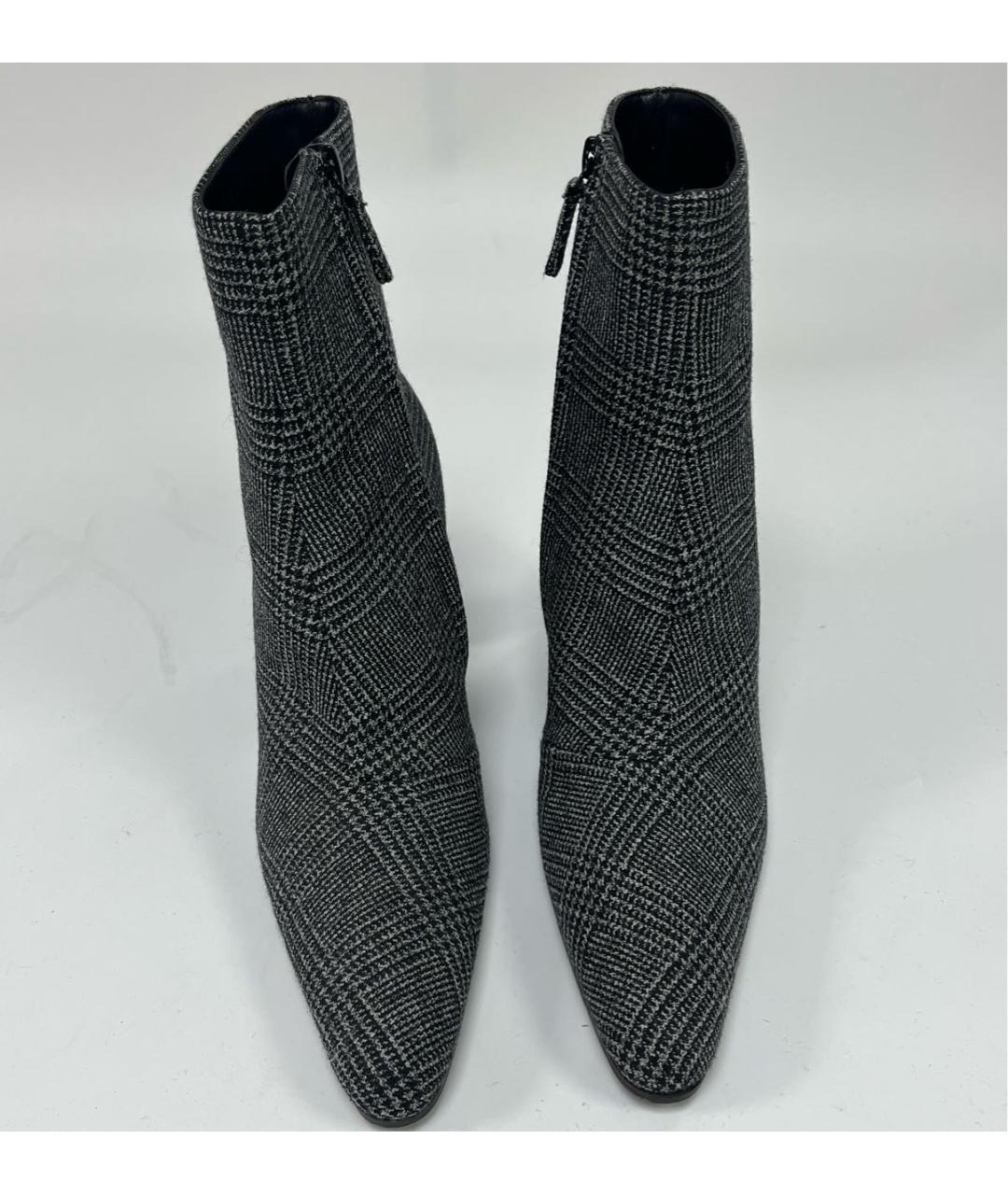 BALENCIAGA Антрацитовые текстильные ботильоны, фото 3
