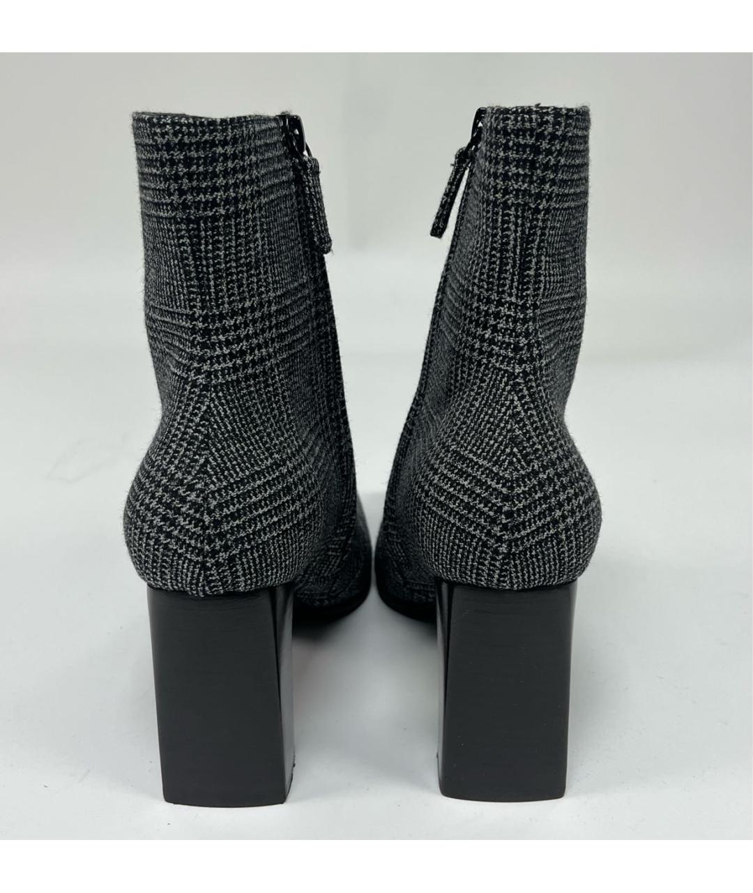 BALENCIAGA Антрацитовые текстильные ботильоны, фото 2