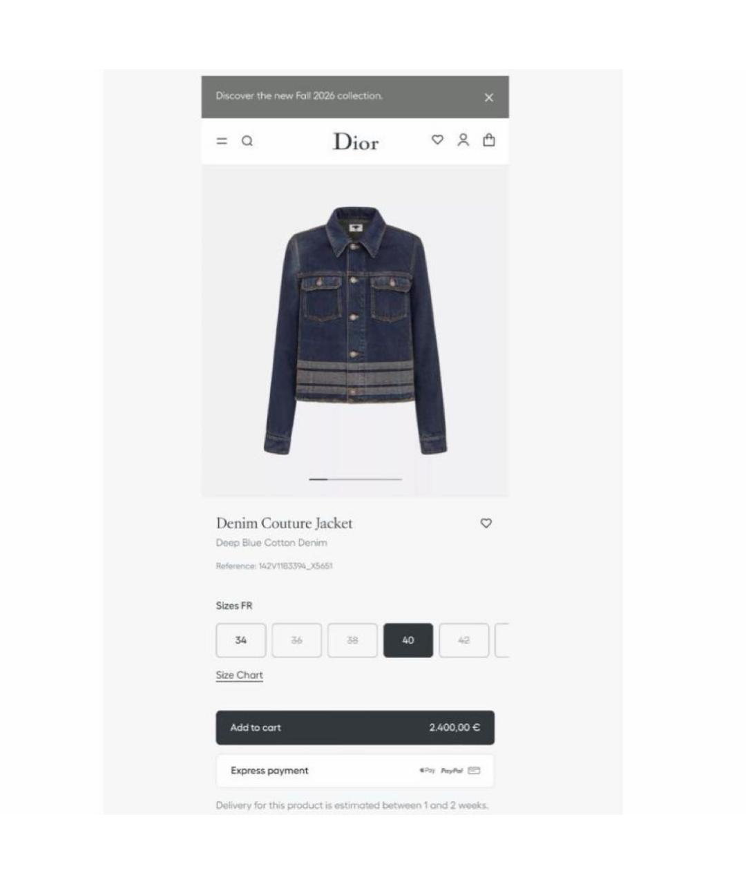 CHRISTIAN DIOR Темно-синяя деним куртка, фото 8