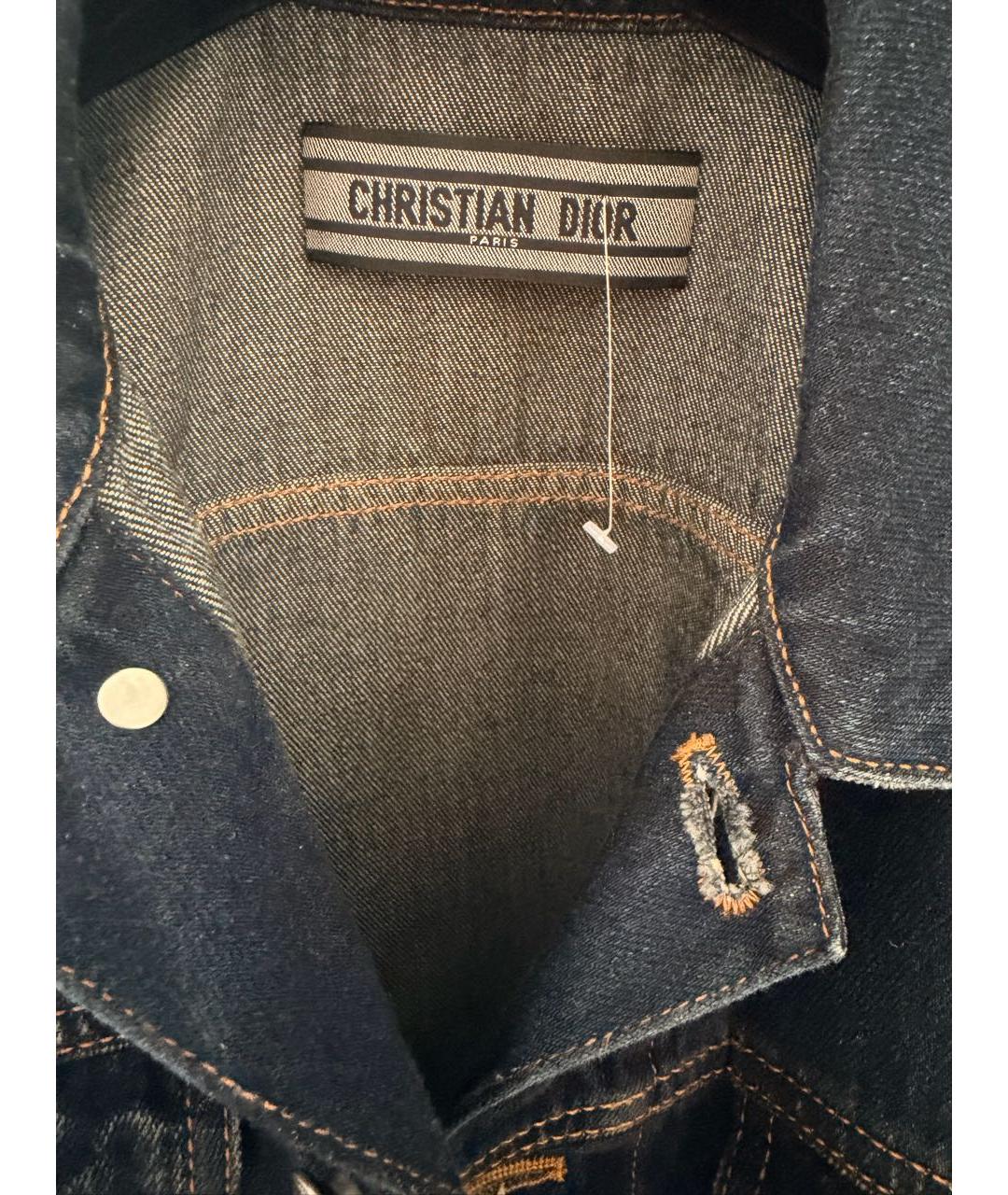 CHRISTIAN DIOR Темно-синяя деним куртка, фото 3