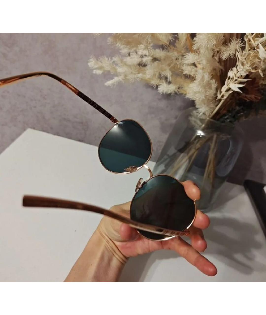 TIFFANY&CO Золотые металлические солнцезащитные очки, фото 5