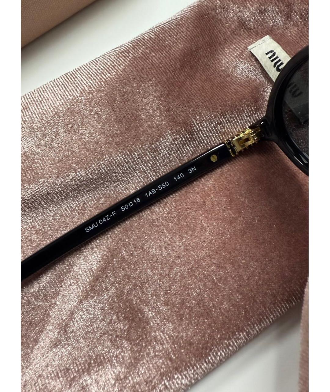 MIU MIU Черные пластиковые солнцезащитные очки, фото 5