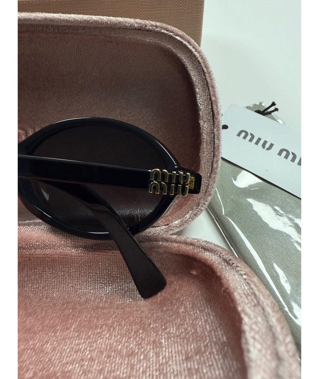 MIU MIU Черные пластиковые солнцезащитные очки, фото 8