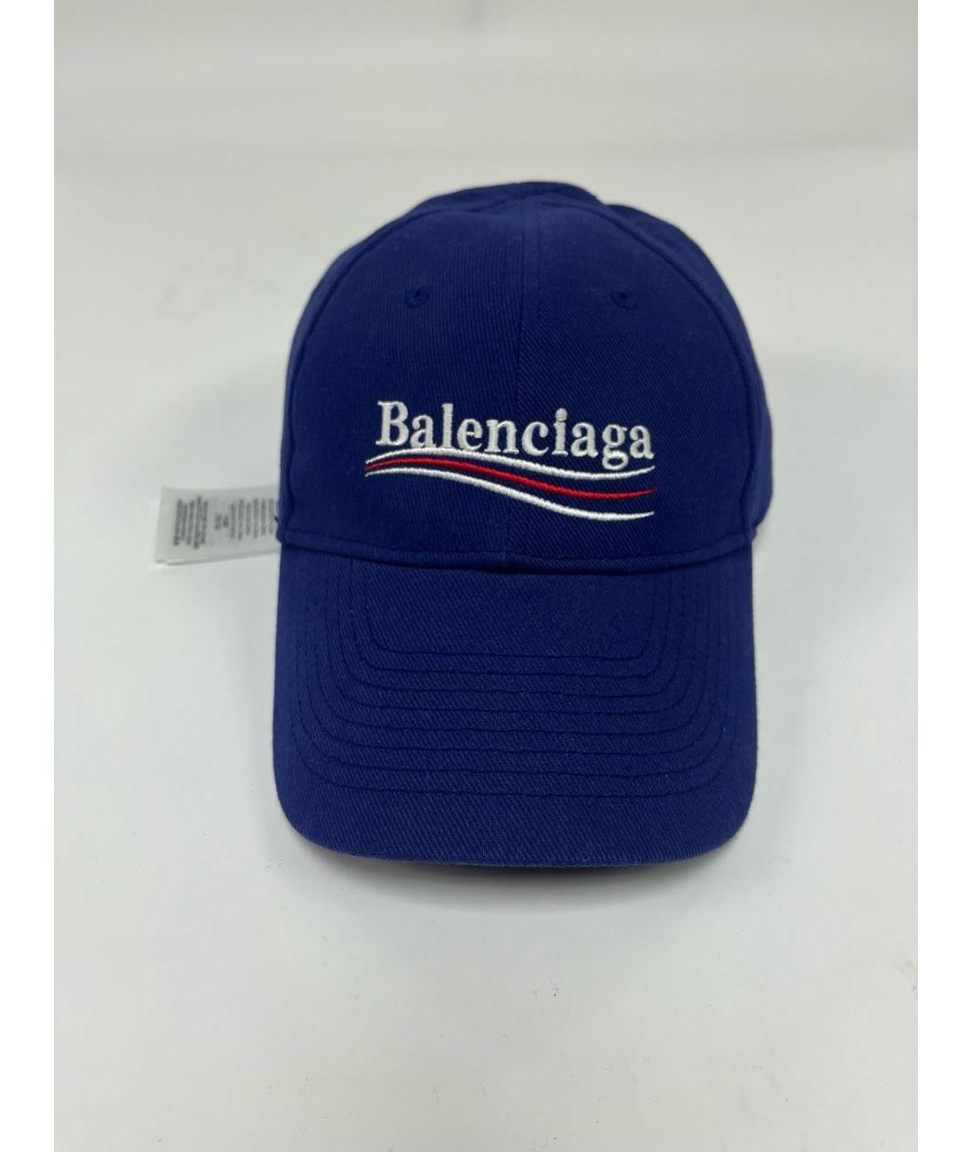 BALENCIAGA Синяя хлопковая кепка/бейсболка, фото 5