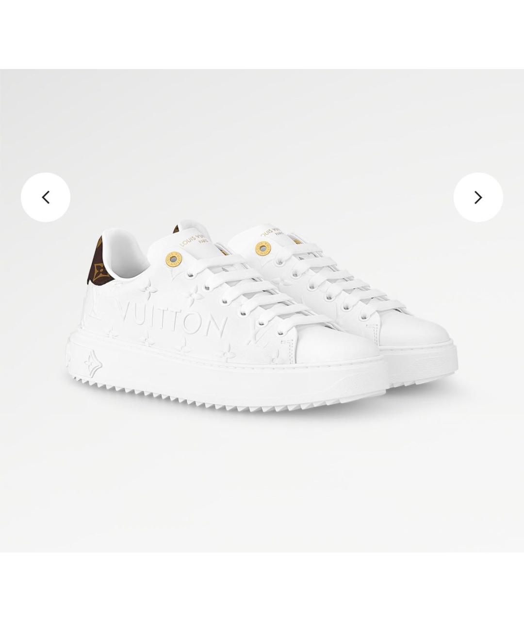 LOUIS VUITTON Белые кожаные кеды, фото 4