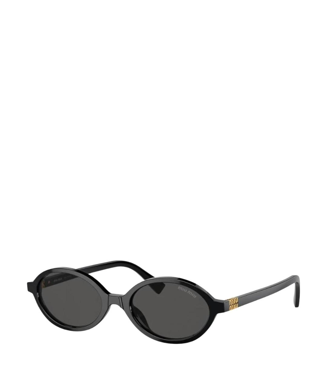 MIU MIU Черные пластиковые солнцезащитные очки, фото 1
