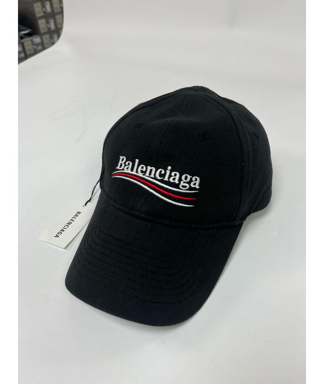 BALENCIAGA Черная хлопковая кепка/бейсболка, фото 2